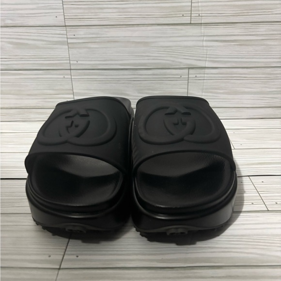 Gucci Black Slide Sandals